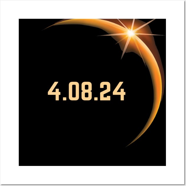 Total Solar Eclipse 04.08.2024 Wall Art by CREATIVITY88